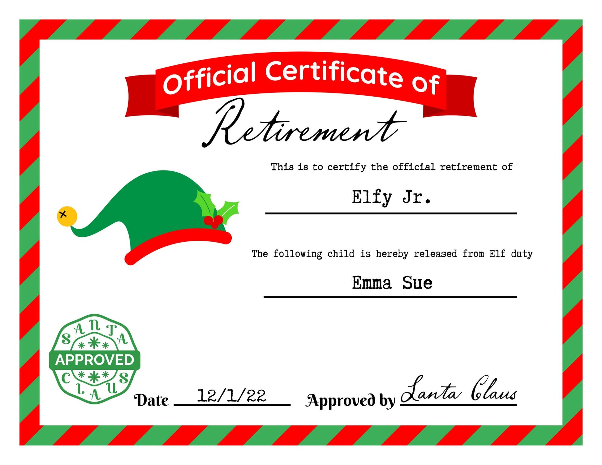 certificate of retirement template