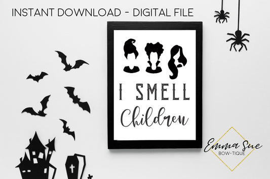 I smell Children Hocus Pocus - Halloween Decoration Printable Art Sign - Digital File